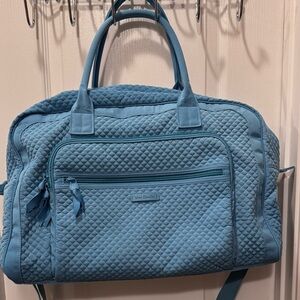 Vera Bradley Microfiber Weekender in Seashore Blue